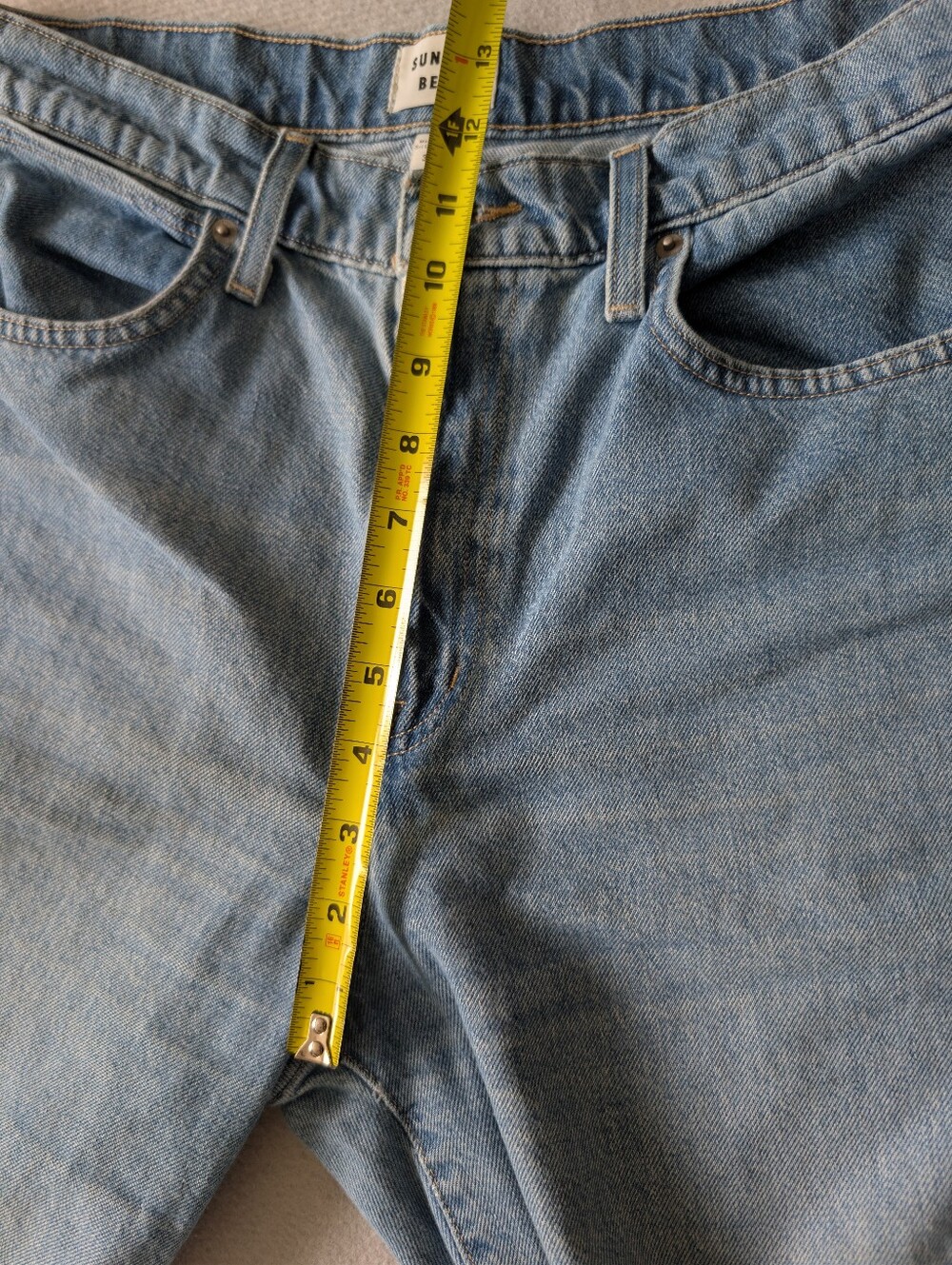 Aritzia Sunday Best Straight Leg Light Wash Jeans 100% Cotton Womens Size 31/12 image 5